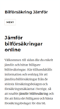 Mobile Screenshot of bilforsakringjamfor.se